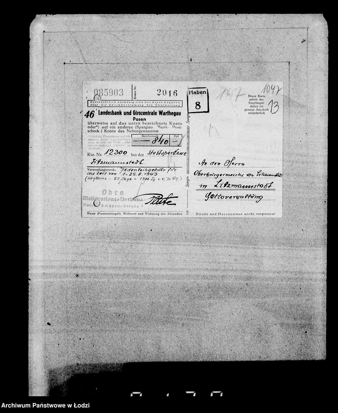 Obraz 17 z jednostki "Sonderkonto 12300. Belege 1656-1792"