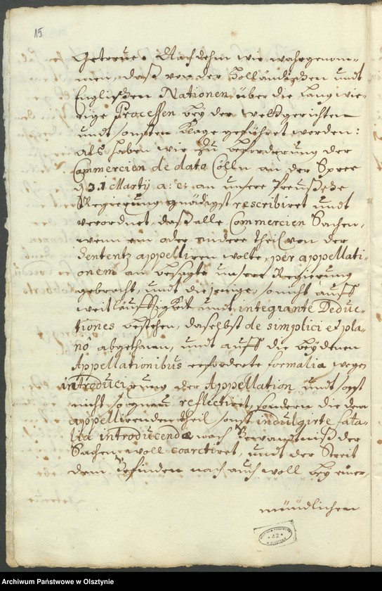 image.from.unit.number "In S. [Sachen] Jacob Popp pt. Daniel Goraiski [ Goreisken] wegen einer Leinsam-Handels"