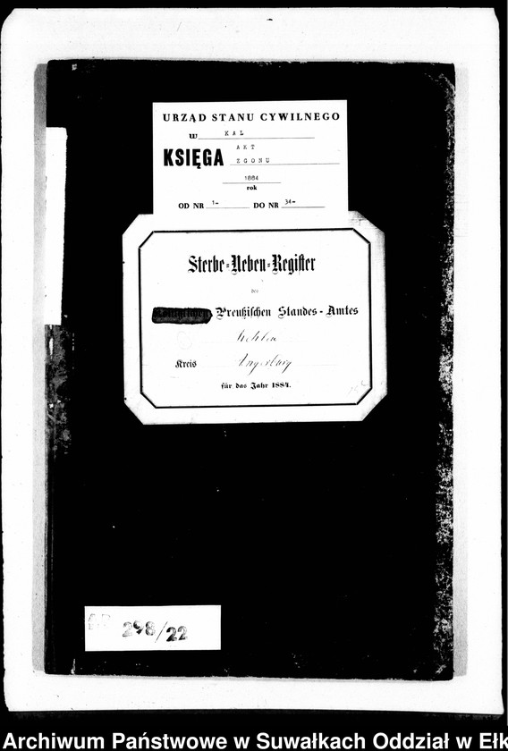 image.from.unit.number "Sterbe-Neben-Register des Preussischen Standes-Amtes Kehlen Kreis Angerburg"