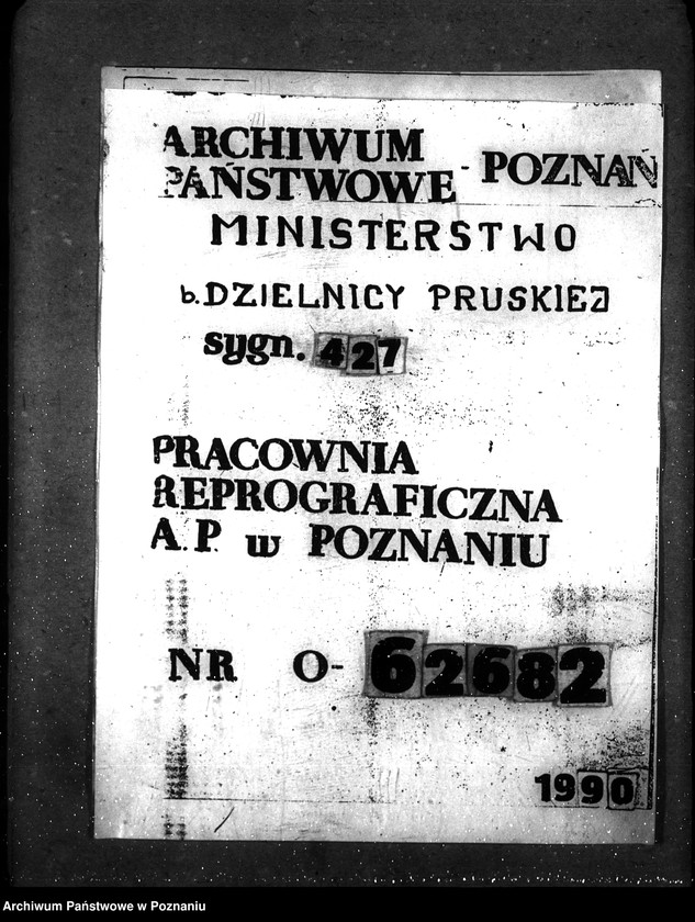 Obraz 1 z jednostki "Sprawy osobowe Poznański Urząd Wojewódzki [personalne - sprawozdania miesięczne]"