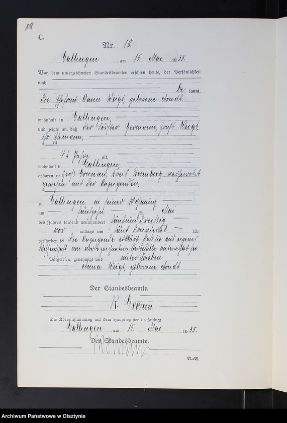 image.from.unit.number "Sterbe-Neben-Register Nr 1 - 26 [ Księga zgonów - wtóropis ]"