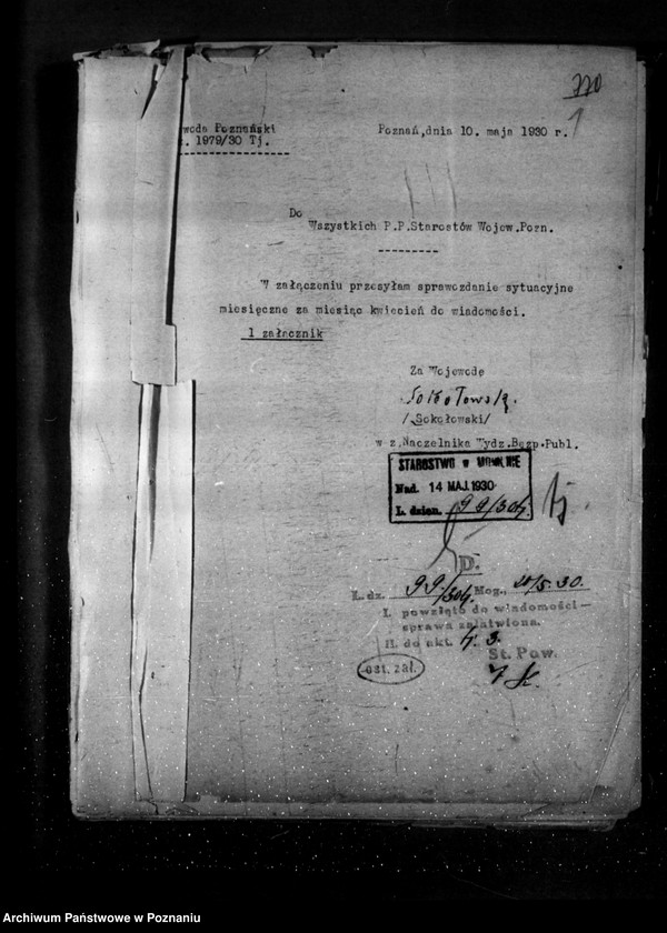 Obraz 5 z jednostki "Sprawozdania sytuacyjne miesięczne z życia społeczno-politycznego za miesiące kwiecień, maj, czerwiec 1930 r."