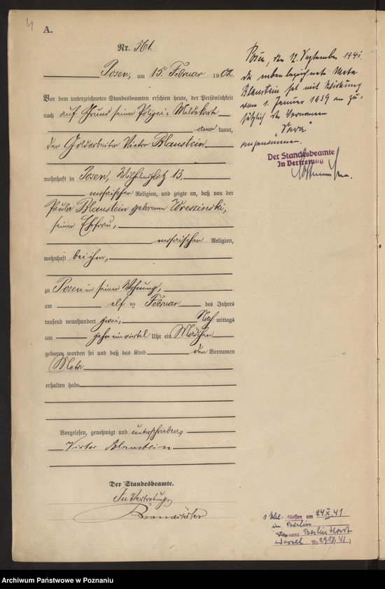 Obraz 7 z jednostki "Księga miejscowa urodzeń t. II"