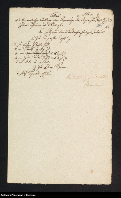 image.from.unit.number "Reparation der Organisten Wohnung auch Pfarr Scheune in Neuhausen [Romnowo]"