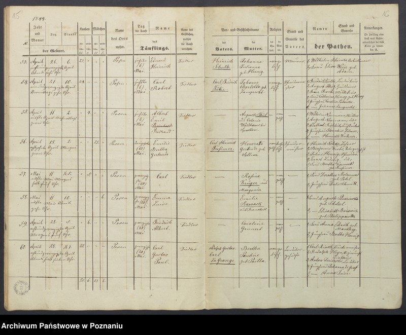 Obraz 11 z jednostki "Taufregister"