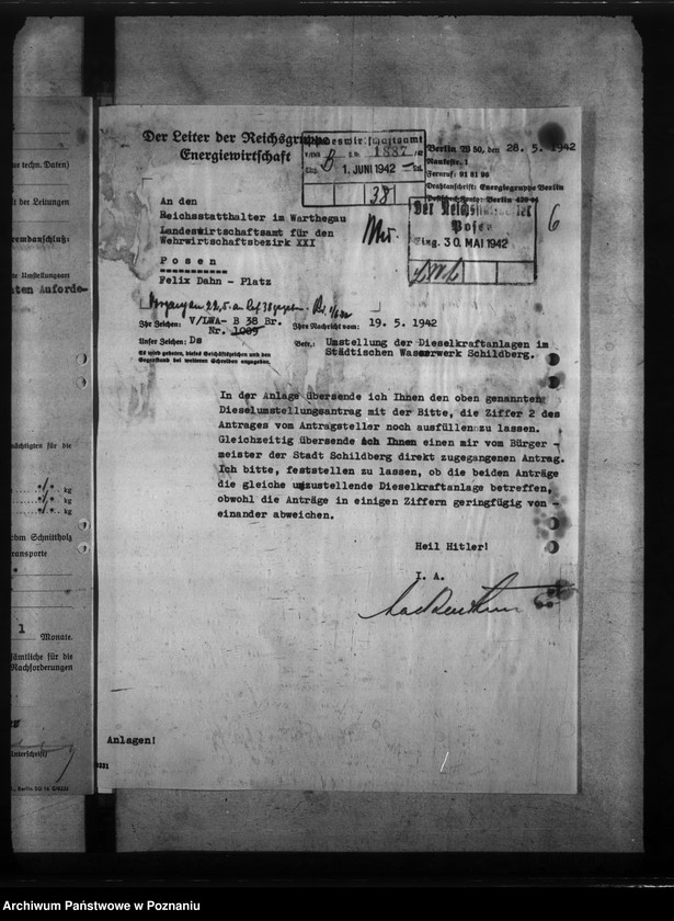 Obraz 10 z jednostki "Wasserwerk der Stadt Schildberg - Ostrzeszów, Kr. Kempen - Kępno"