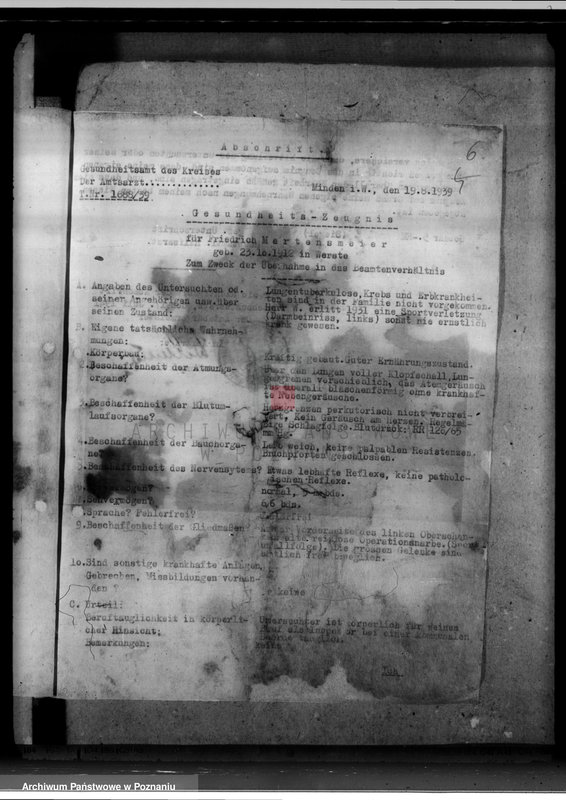 Obraz 10 z jednostki "Bewerbungen um Amtskommissarstellen"