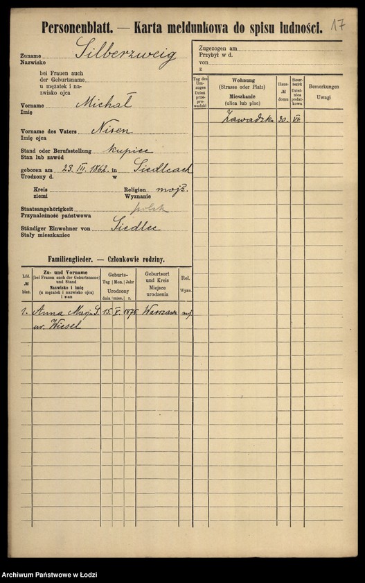 image.from.unit.number "[Spis ludności Łodzi] Zilberblatt - Zilberszpic"