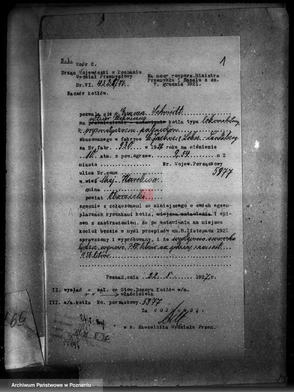 Obraz 5 z jednostki "Majątek Karolewo, pow. obornicki własność Emma Schmidt nr woj. 5977"