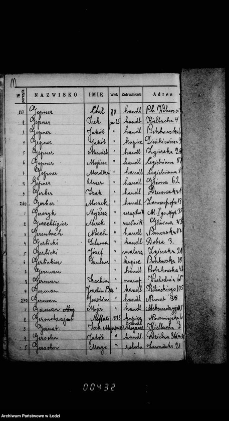 Obraz 16 z jednostki "Lista wyborców Gminy Wyznaniowej Żydowskiej w Łodzi 1924 r. lit. G"