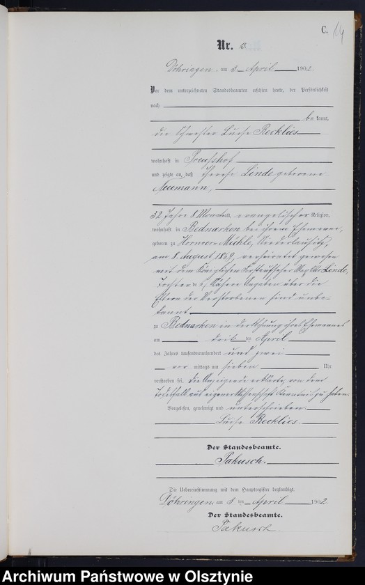 image.from.unit.number "Sterbe-Neben-Register Nr 1 - 46"