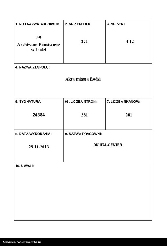 Obraz 1 z jednostki "[Spis ludności Łodzi] Michlicka - Mielczan"