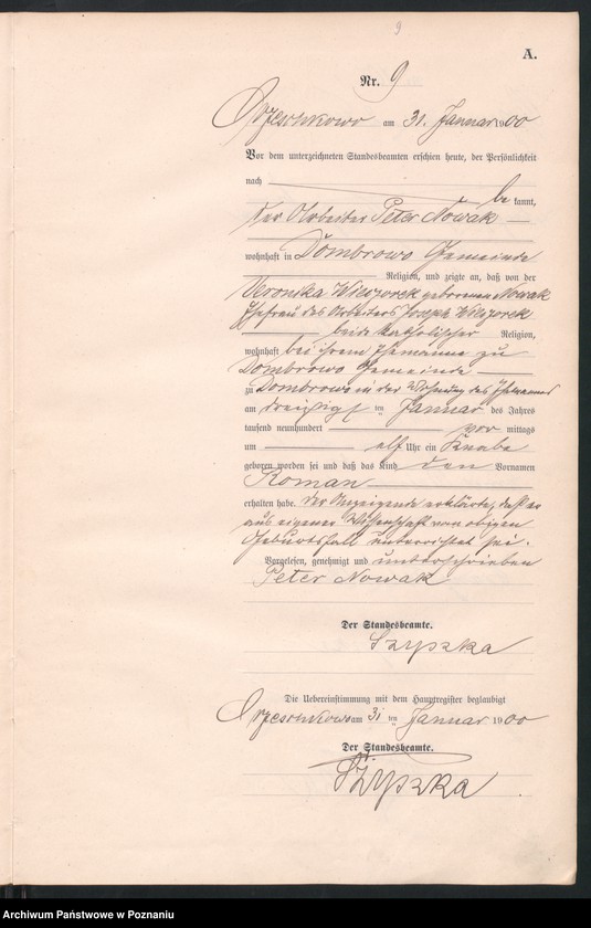 Obraz 12 z jednostki "Geburts-Neben-Register"