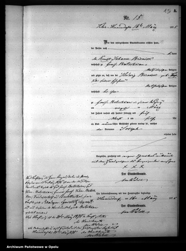 image.from.unit.number "Geburts-Neben-Register des Standesamtsbezirks Hennersdorf [1875]"