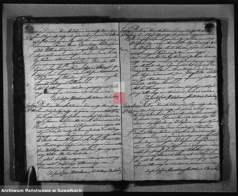 Obraz 14 z jednostki "Księga Duplikat Urodzonych Zaślubionych Zmarłych z Roku 1835 Parafij Bakałarzewskiey Przeznaczona do Archiwum Hipotecznego Powiatu Dąbrowskiego"