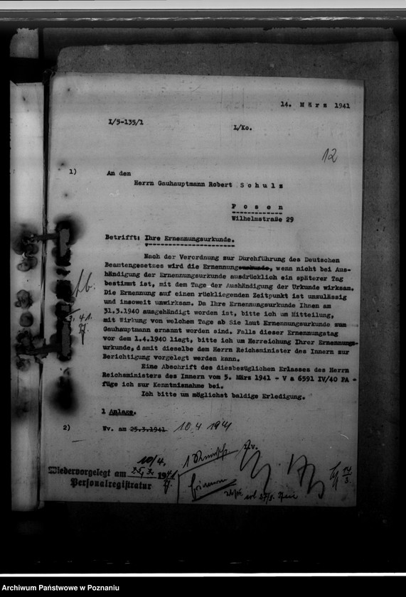 Obraz 16 z jednostki "Ernennung des Landeshauptmanns. Berufungen der Kreisräte"