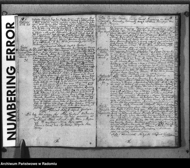 image.from.unit.number "Akta Stanu cywilnego Parafij Kowala Stępocina Zameijscia, Urodzenia i Zeyścia na rok 1814 Zdziałano i Parafowano"