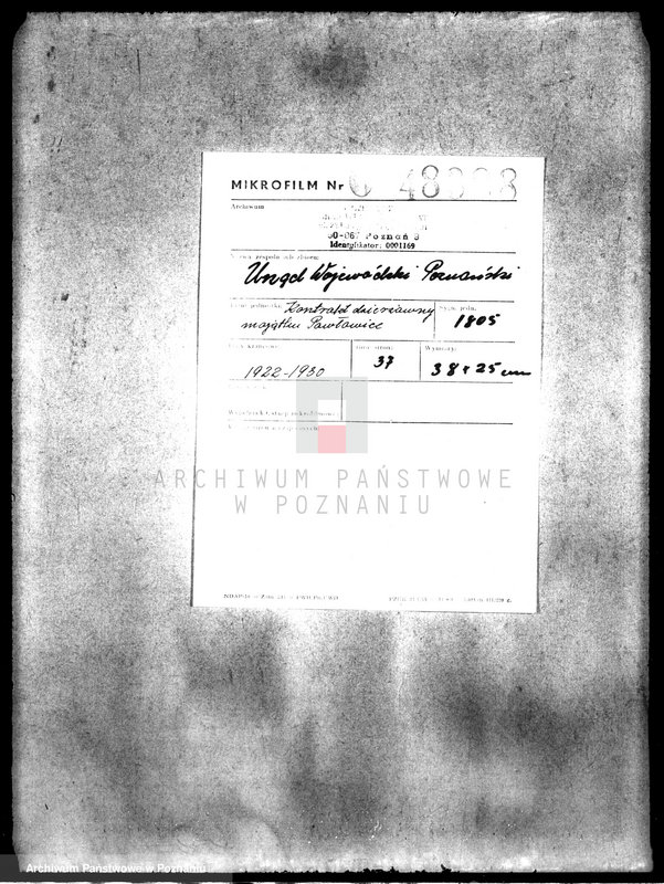 Obraz 2 z jednostki "Kontrakt dzierżawny majątku Pawłowice"