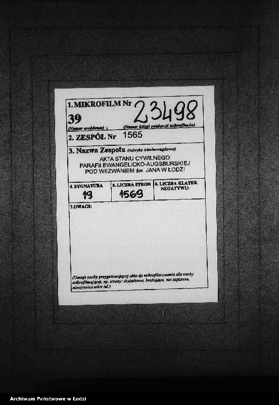 Obraz 2 z jednostki "Akta urodzeń, małżeństw i zgonów"