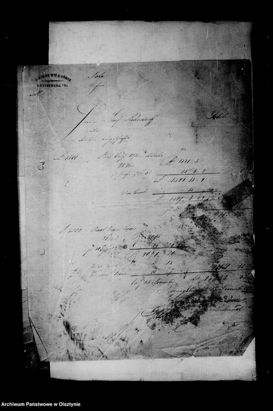 image.from.unit.number "/Akten betr. Geldgeschäfte der Lehndorff mit dem Bankhause J. Simon u. Söhne, Kgb/"