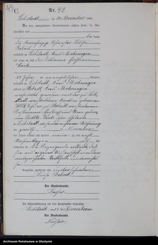 image.from.unit.number "Sterbe-Neben-Register Nr 1 - 46"