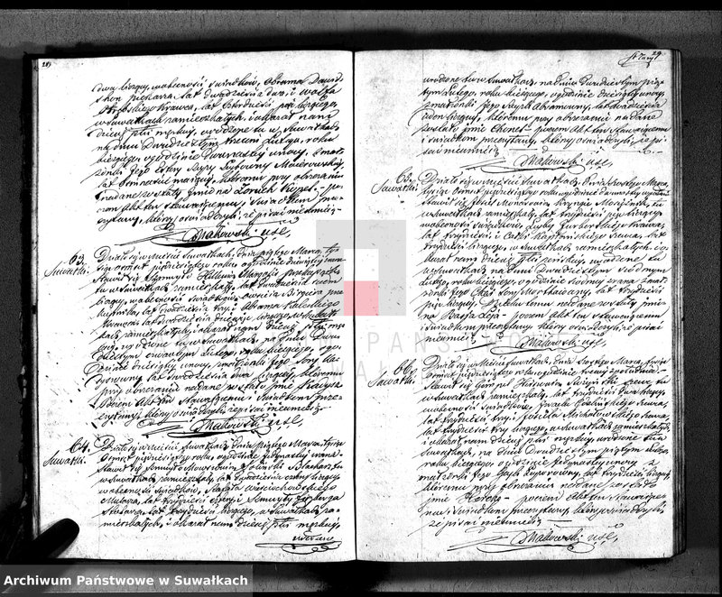 image.from.unit.number "Duplikat. Akta Urzędnika Stanu Cwilnego Wyznania Moyżeszowego Okręgu Suwalskiego z roku 1850"