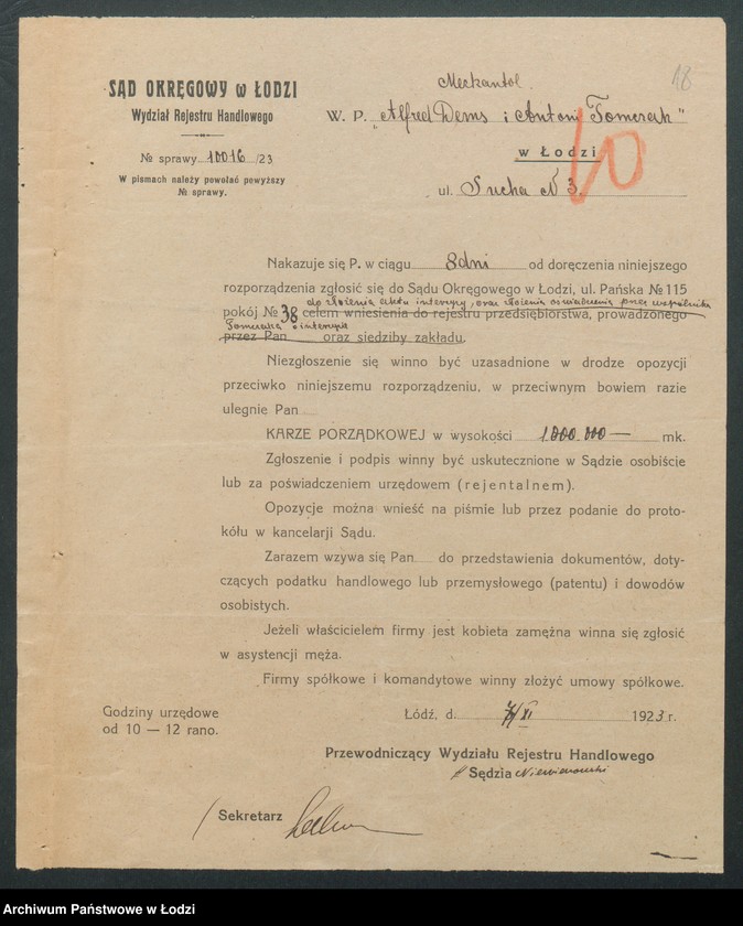 Obraz 20 z jednostki "Alfred Dems i Antoni Tomczak- handel wszelkimi towarami"