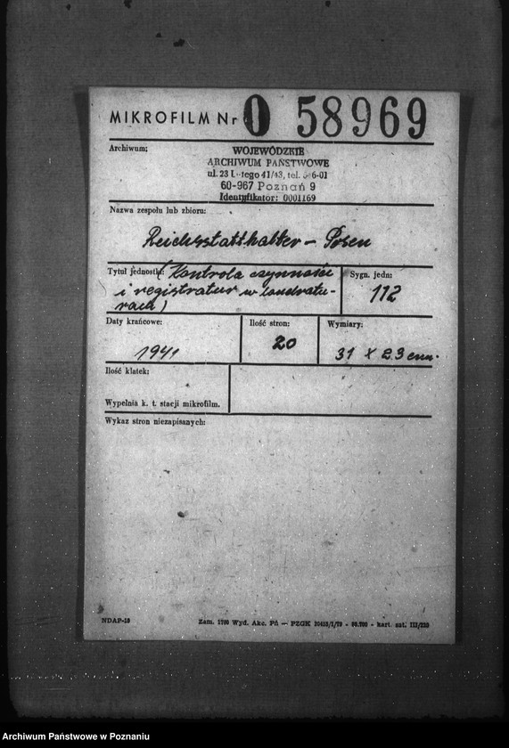 Obraz 2 z jednostki "Kontrola czynności i registratur w landraturach"