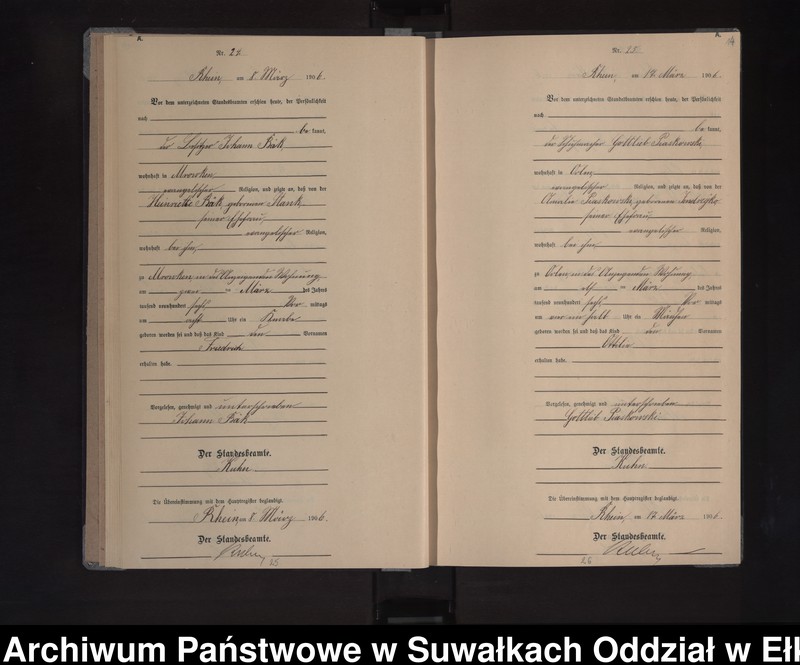 image.from.unit.number "Geburts-Neben-Register des Königlichen Preussischen Standes-Amtes Orlen Kreis Lötzen"