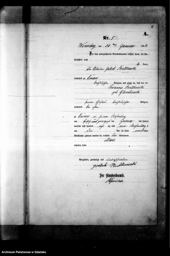 image.from.team "Urząd Stanu Cywilnego w Ujeścisku, obecnie część Gdańska"