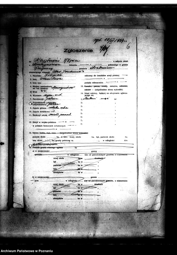 Obraz 11 z jednostki "/Parcelacje majątku Murzynówko powiat średzki/"