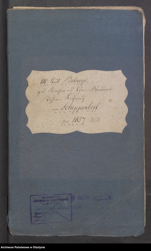 image.from.unit.number "110 Stück Beläge zur Kirchen-Kasse und Pfarrer-Witwe-Kassen Rechnung"