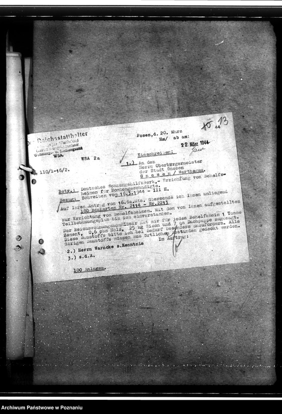 Obraz 17 z jednostki "Bau von Behelfsheimen im Kreise Gnesen (Gniezno)"