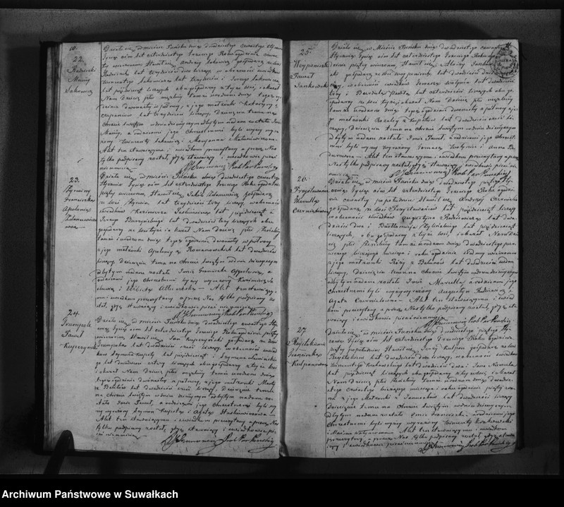 image.from.unit.number "Księga duplikat urodzonych, zaślubionych i umarłych parafiy katolickiej Puńsk na rok 1843"