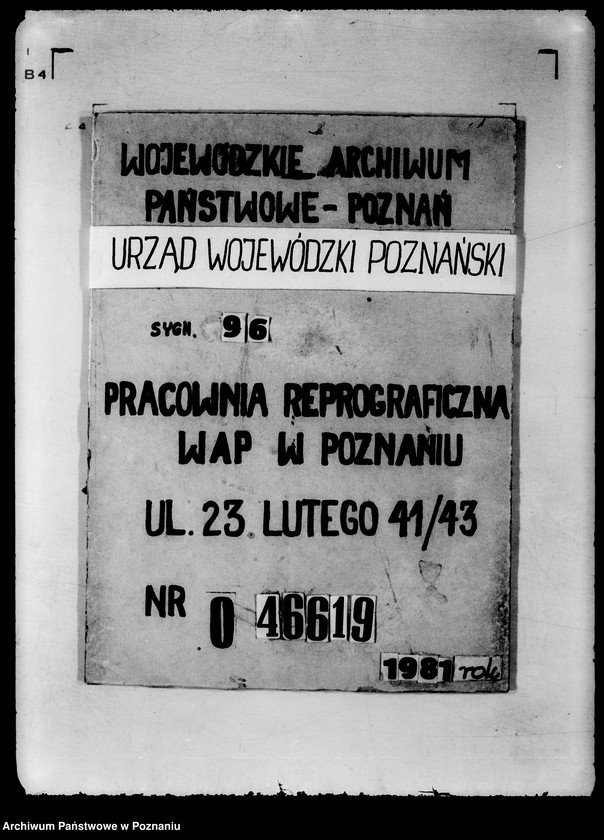 Obraz 1 z jednostki "Regulamin i instrukcje kancelaryjne Urzędu Wojewódzkiego Poznańskiego z późniejszymi poprawkami"