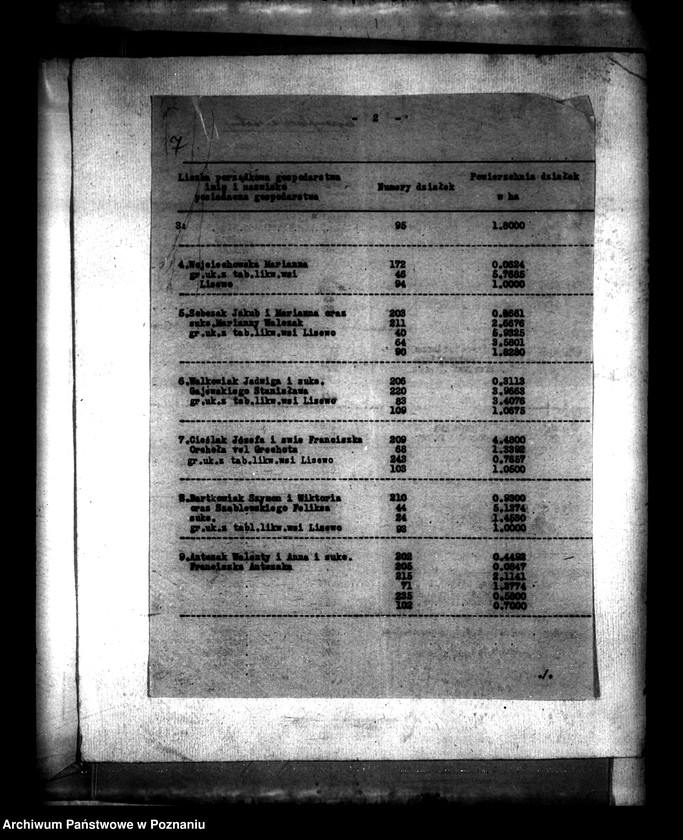 Obraz 11 z jednostki "Regulacja hipoteczna scalonych gruntów wsi Lisewo powiatu konińskiego"