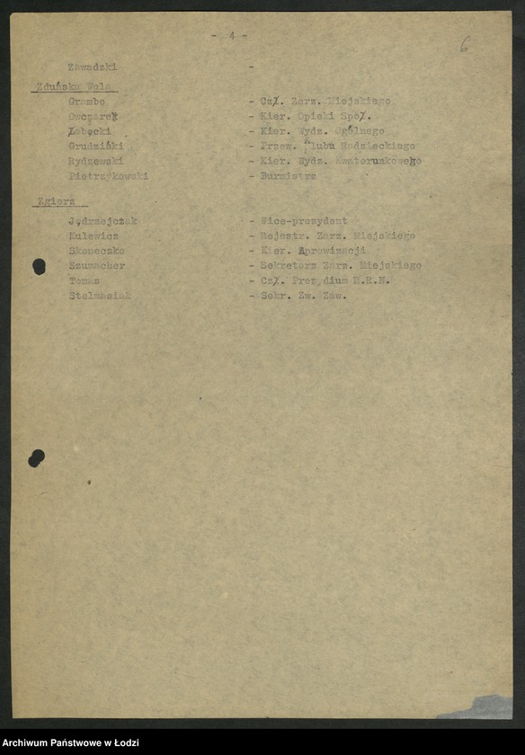 Obraz 7 z jednostki "Sprawozdania [z działalności, wykaz członków oraz składy Plenum i Egzekutywy Wydziału]"