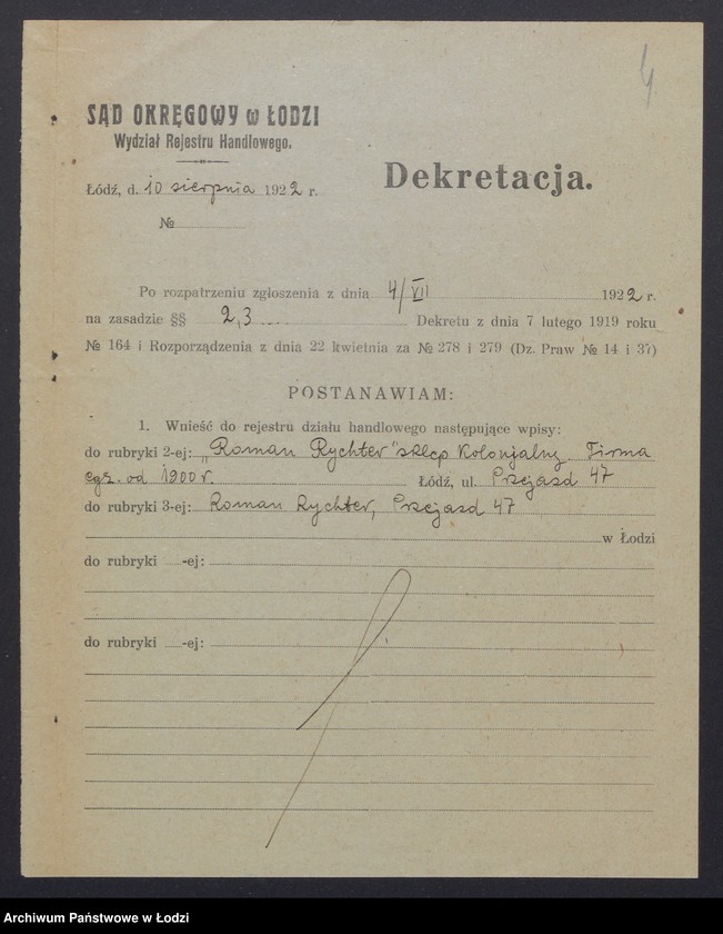 Obraz 6 z jednostki "Roman Rychter – sklep kolonialny"