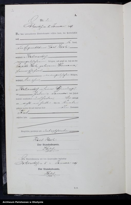 Obraz 4 z jednostki "Geburts-Neben-Register Nr 1 - 59"