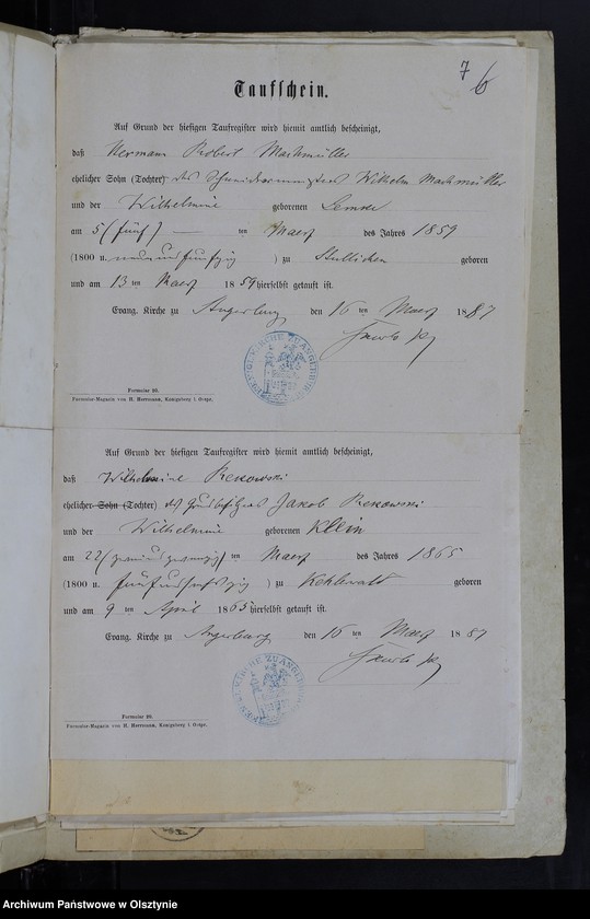 image.from.unit.number "Sammelakten zum Heiraths Register"