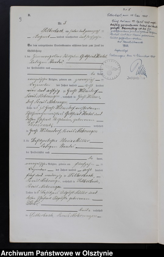 image.from.unit.number "Heirats-Neben-Register Nr 1 - 9"