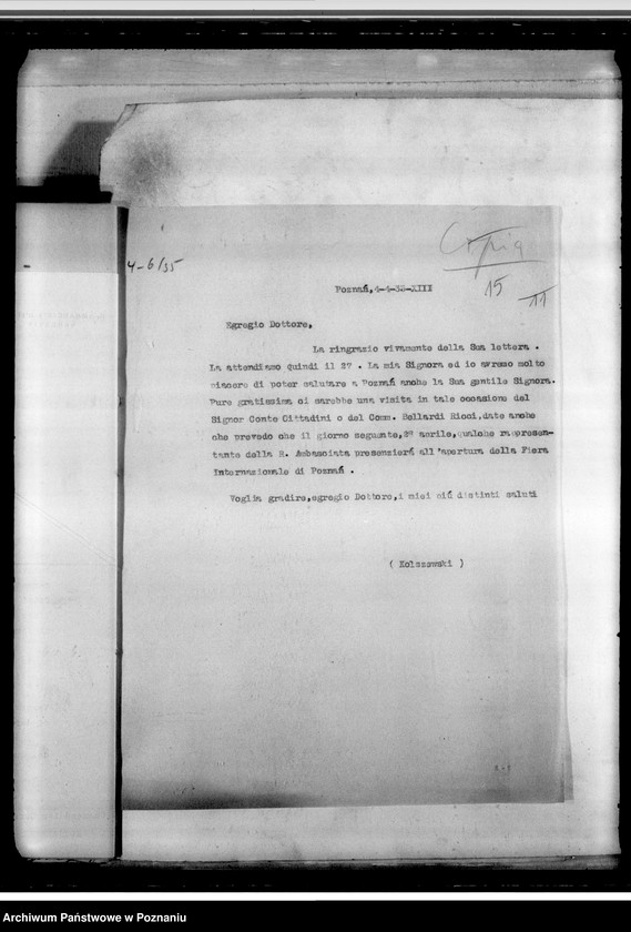 Obraz 19 z jednostki "Stowarzyszenie "Polonia- Italia" w Poznaniu: a/ dokumenty dotyczące założenia Towarzystwa /statut i inne/, b/ sprawozdania roczne z działalności i protokoły zebrań, c/ korespondencja różna, d/ listy członków, e/ druki, afisze"