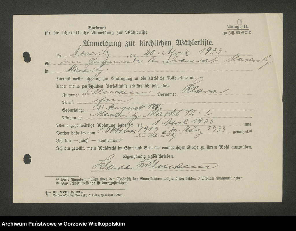 image.from.unit.number "Anmeldungen zur Wählerliste. Band III"