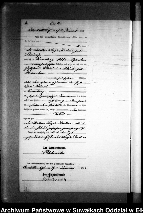 image.from.unit.number "Geburts-Neben-Register des Preussischen Standes-Amtes Gr. Strengeln Kreis Angerburg"