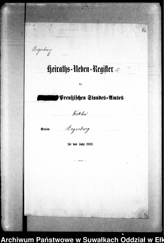 image.from.unit.number "Heiraths-Neben-Register des Preussischen Standes-Amtes Kehlen Kreis Angerburg"