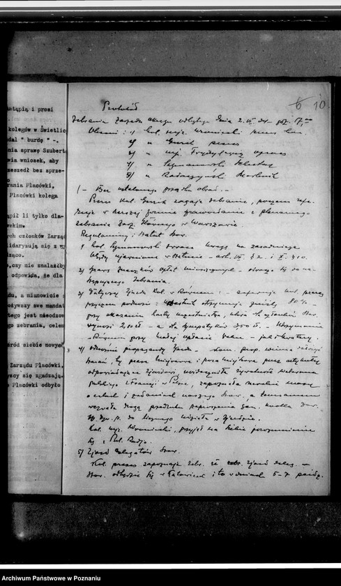 Obraz 14 z jednostki "Protokoły zebrań Zarządu Okręgu Poznańskiego"