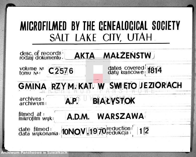 image.from.unit.number "Akta zaślubionych gminy świętojeziorskiey od 1-go stycznia 1814 roku aż do ostatniego grudnia"
