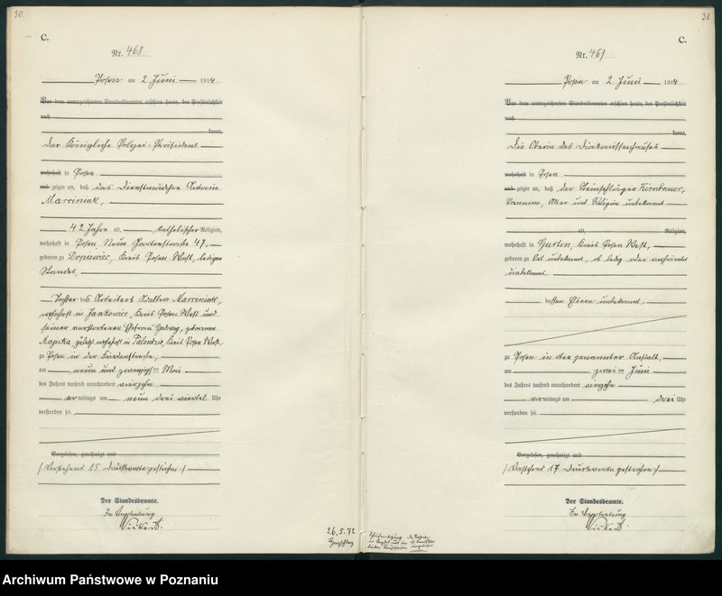 Obraz 18 z jednostki "Księga miejscowa zgonów tom II [Rejestr główny zgonów]"