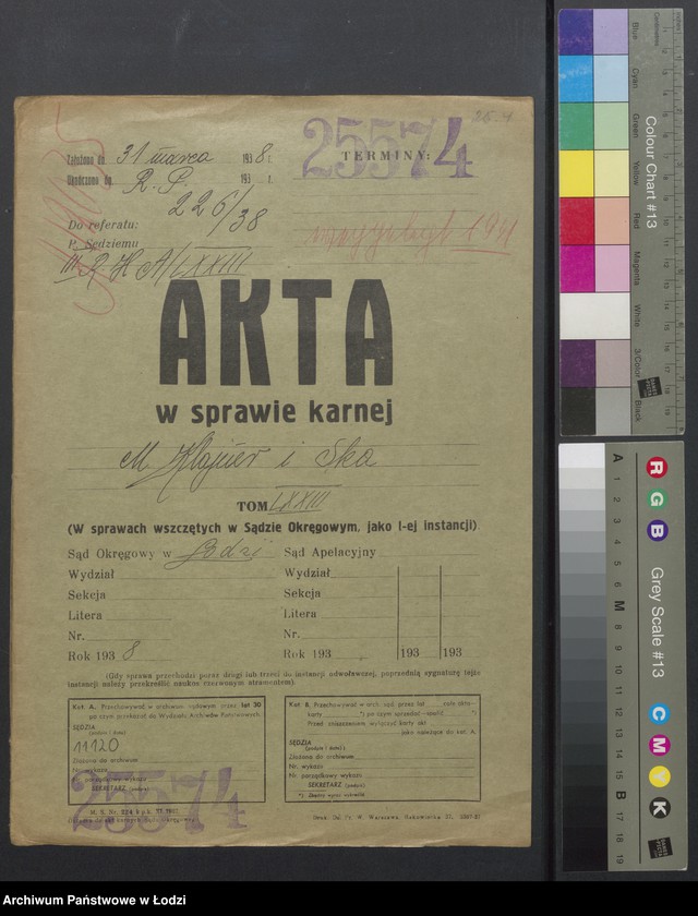 image.from.unit.number "Moszek Klajner, Estera Gerszt, Zelig Gerszt- sprzedaż przędzy"