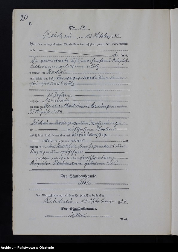 image.from.unit.number "Sterbe-Neben-Register Nr 1 - 22"